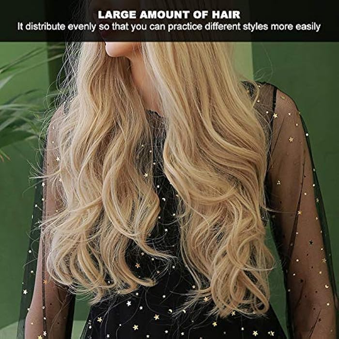 DILLARDS Long Wavy Wigs Curly Wig With Bangs Women Gold Super Long Curly Wig High Temperature Fiber Cosplay Party Stylish Synthetic Wigs Used For Daily Weddings Parties Cosplay 71Cm - Image 5